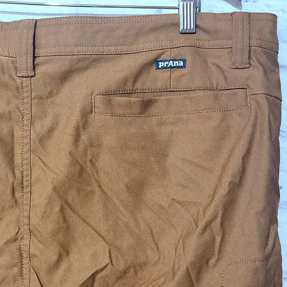 Prana Alameda Hiking Shorts Men's Size 40 Cafe Brown Flat Front Pockets Stretch - Picture 5 of 8